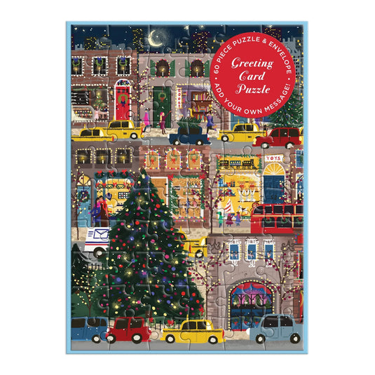 Winter Lights 60 Piece Greeting Card Jigsaw Puzzle by Galison