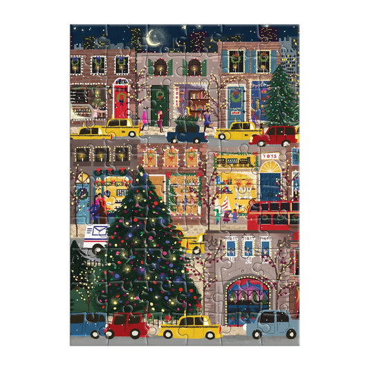 Winter Lights 60 Piece Greeting Card Jigsaw Puzzle by Galison