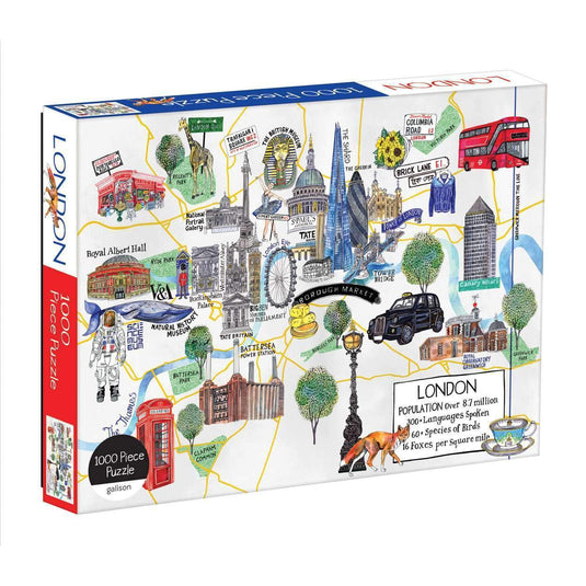 London Map 1000 Piece Jigsaw Puzzle by Galison - 1