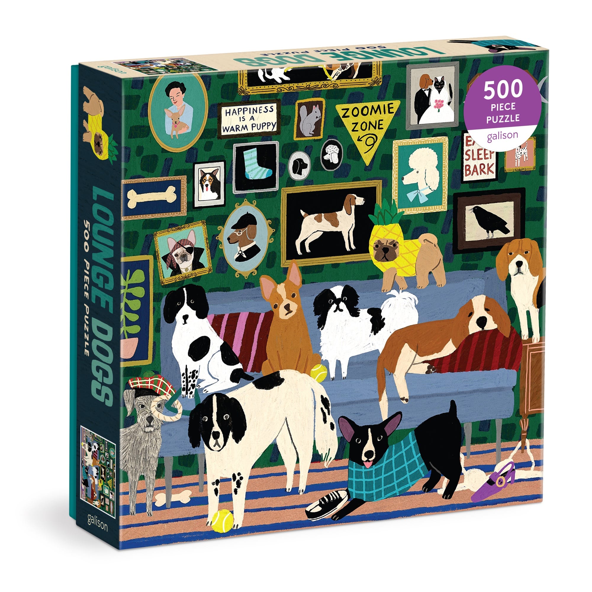 Lounge Dogs 500 Piece Jigsaw Puzzle by Galison