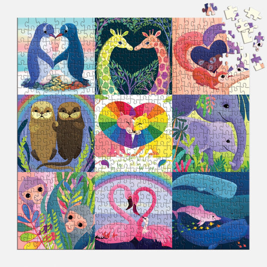 Love in the Wild 500 Piece Family Puzzle by Galison - 2