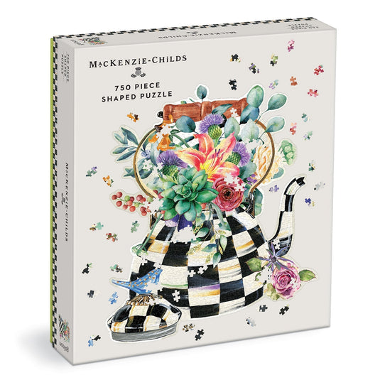 Blooming Kettle 750 Piece Shaped Jigsaw Puzzle by Galison - 1