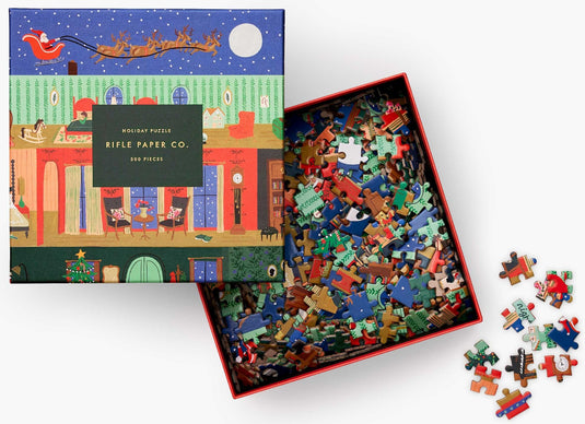 Holiday Puzzle 500 Piece Jigsaw Puzzle by Rifle Paper Co