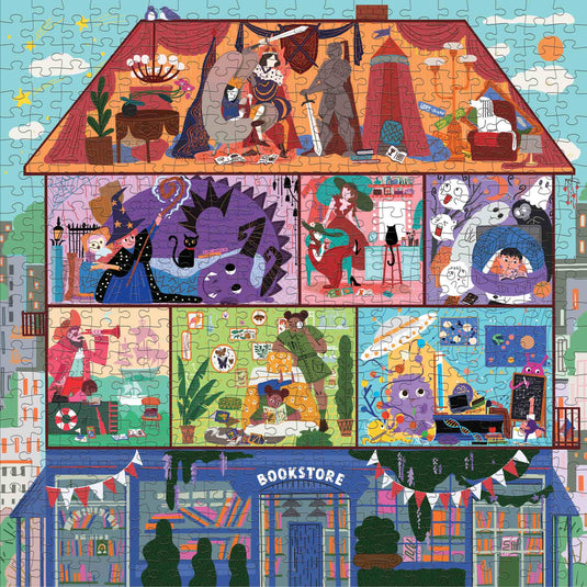 The Magic of Stories 500 Piece Family Puzzle by Galison - 3