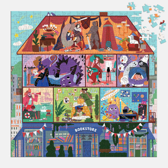 The Magic of Stories 500 Piece Family Puzzle by Galison - 4