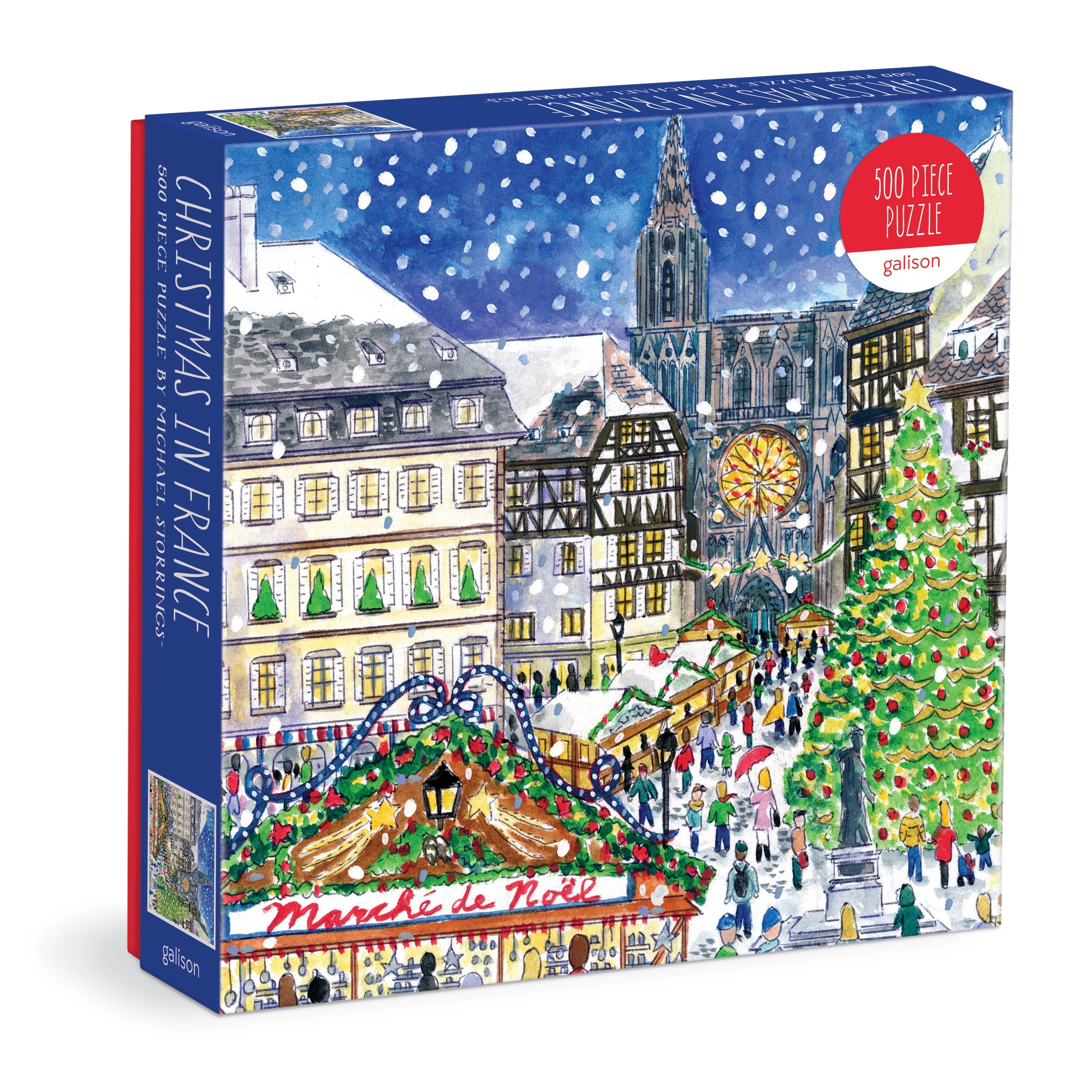 Christmas in France 500 Piece Jigsaw Puzzle by Galison