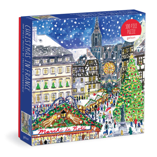 Christmas in France 500 Piece Jigsaw Puzzle by Galison - 1