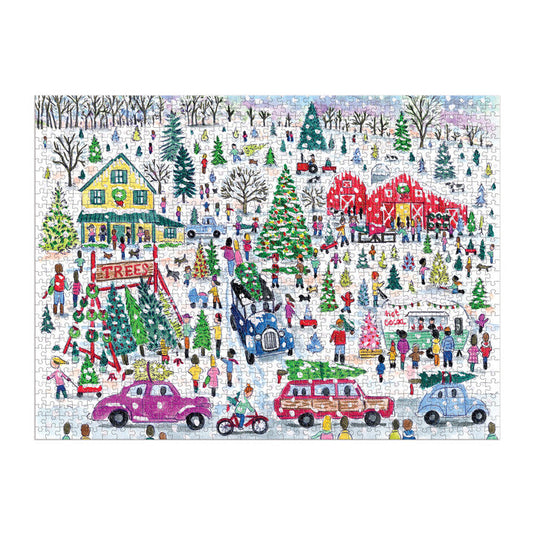 Christmas Tree Farm 1000 Piece Jigsaw Puzzle by Galison - 3