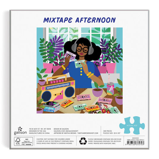 Mixtape Afternoon 500 Piece Jigsaw Puzzle by Galison - 5