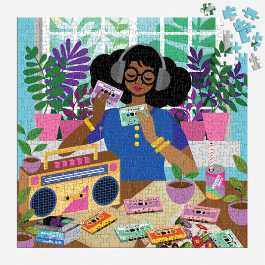 Mixtape Afternoon 500 Piece Jigsaw Puzzle by Galison - 4