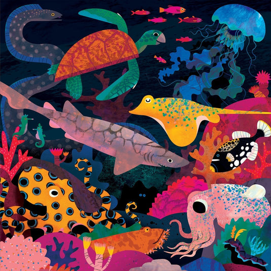 Ocean Illuminated 500 Piece Glow in the Dark Family Puzzle by Galison - 2