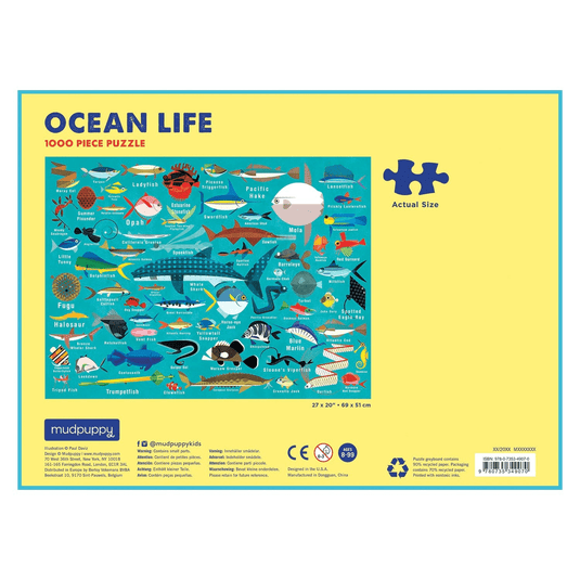 Ocean Life 1000 Piece Family Puzzle by Galison - 3