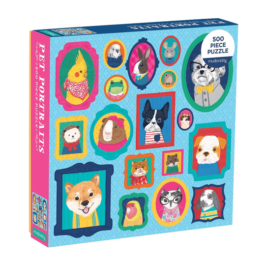 Pet Portraits 500 Piece Puzzle by Galison - 1
