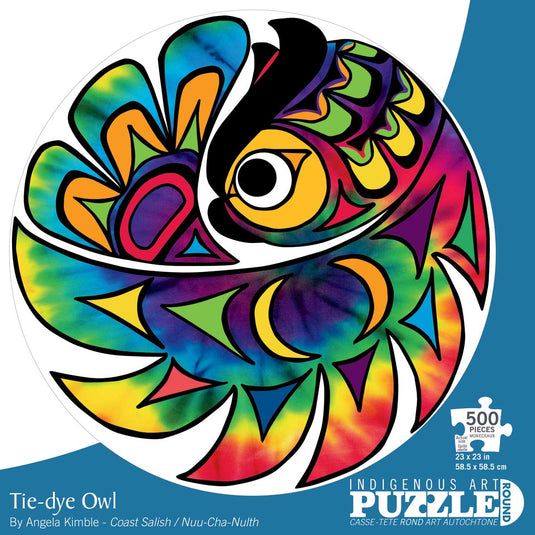 Tie-dye Owl (Coast Salish / Nuu-Chah-Nulth Tribe) 