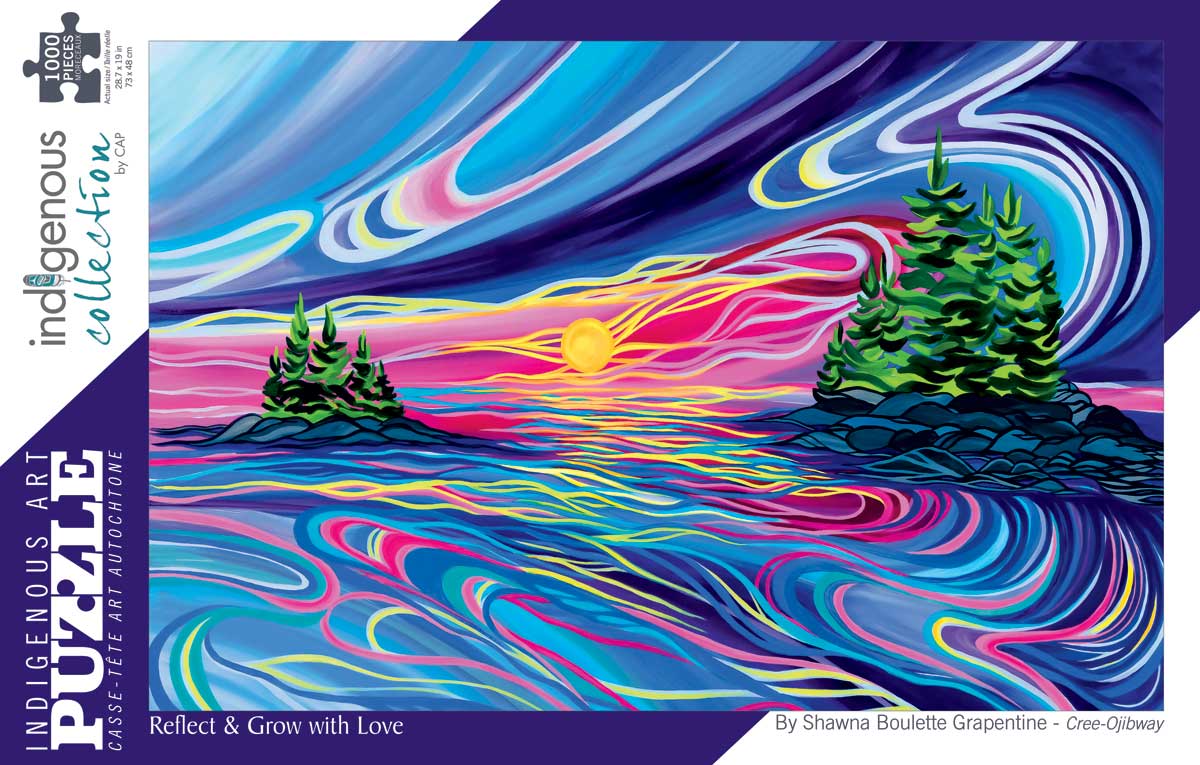 Reflect & Grow with Love (Cree-Ojibway Tribe) 1000 Piece Jigsaw Puzzle By the Indigenous Collection