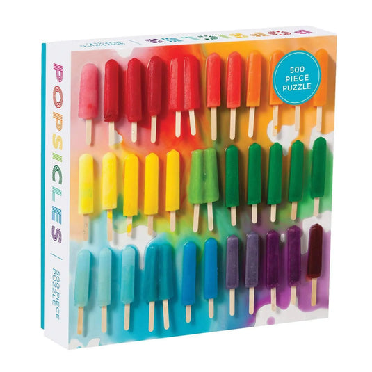 Rainbow Popsicles 500 Piece Jigsaw Puzzle by Galison