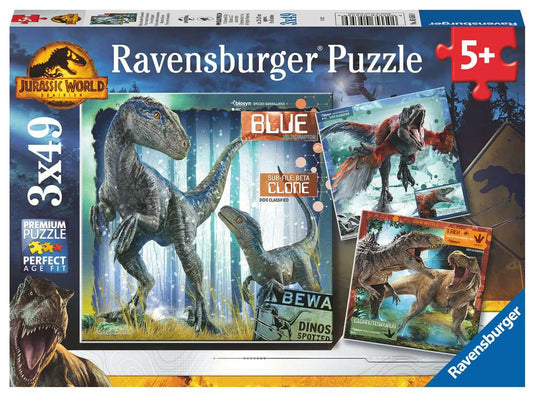 Jurassic World: Dominion 3x49 Piece Jigsaw Puzzle by Ravensburger