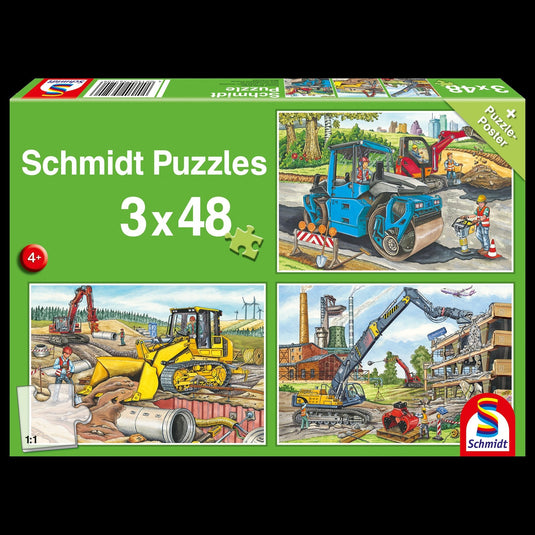 At The Building Site 48 Piece Jigsaw Puzzle by Schmidt Puzzle - 1