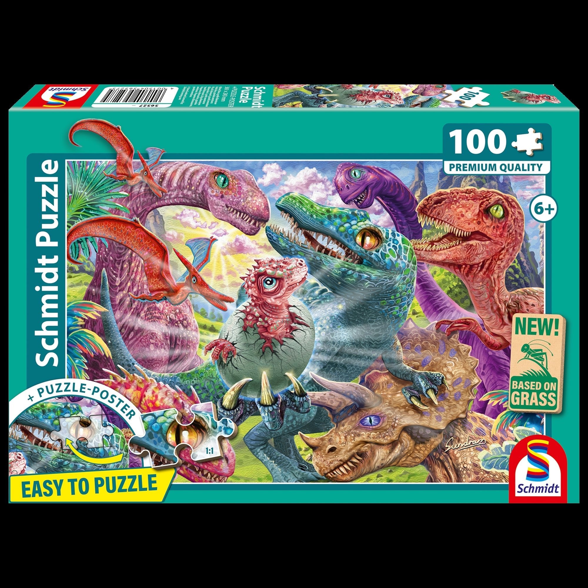 Small Dinosaurs Big Adventures 100 Piece Jigsaw Puzzle by Schmidt Puzzle