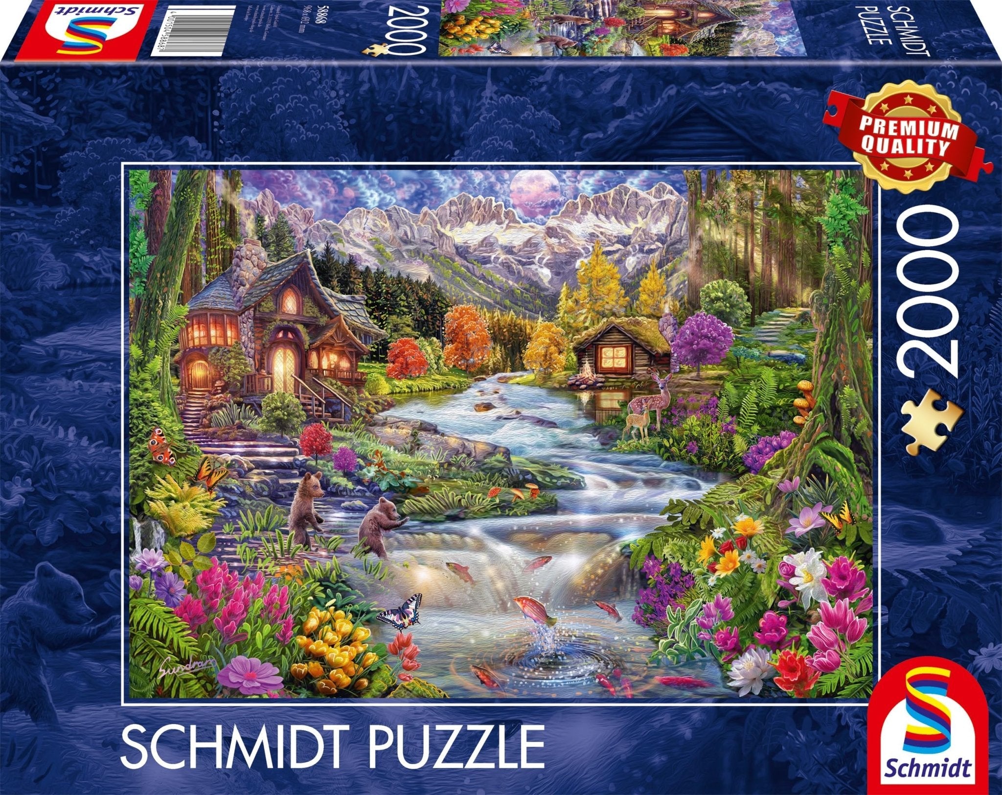 River In The Mountains 2000 Piece Jigsaw Puzzle by Schmidt Puzzle