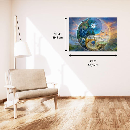 Yin & Yang Mountain Worlds 1000 Piece Jigsaw Puzzle by Schmidt Puzzle - 4