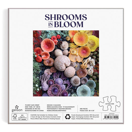 Shrooms in Bloom 500 Piece Jigsaw Puzzle by Galison - 5