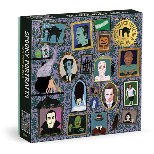 Spooky Portraits 500 Piece Jigsaw Puzzle by Galison - 1