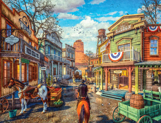 Old Western Town 500 Piece Jigsaw Puzzle by Springbok - 1