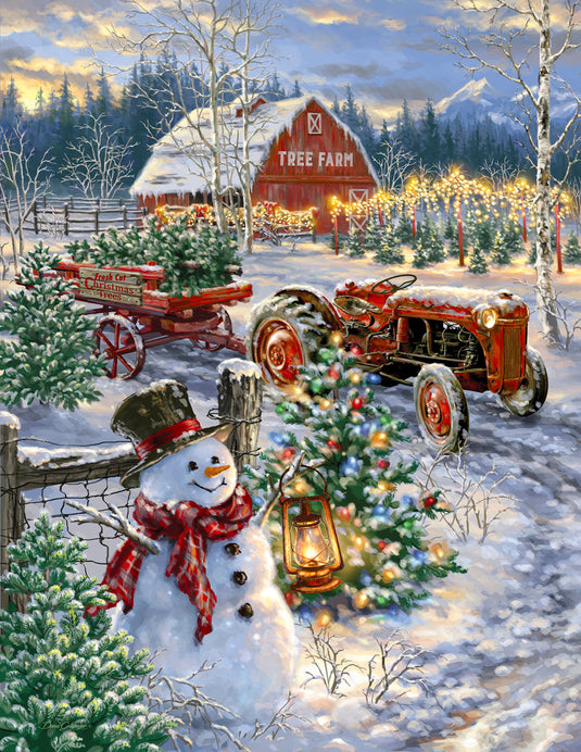 Christmas Tree Farm 500 Piece Jigsaw Puzzle by Springbok - 1