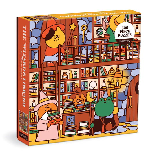 The Wizard's Library 500 Piece Family Puzzle by Galison - 1