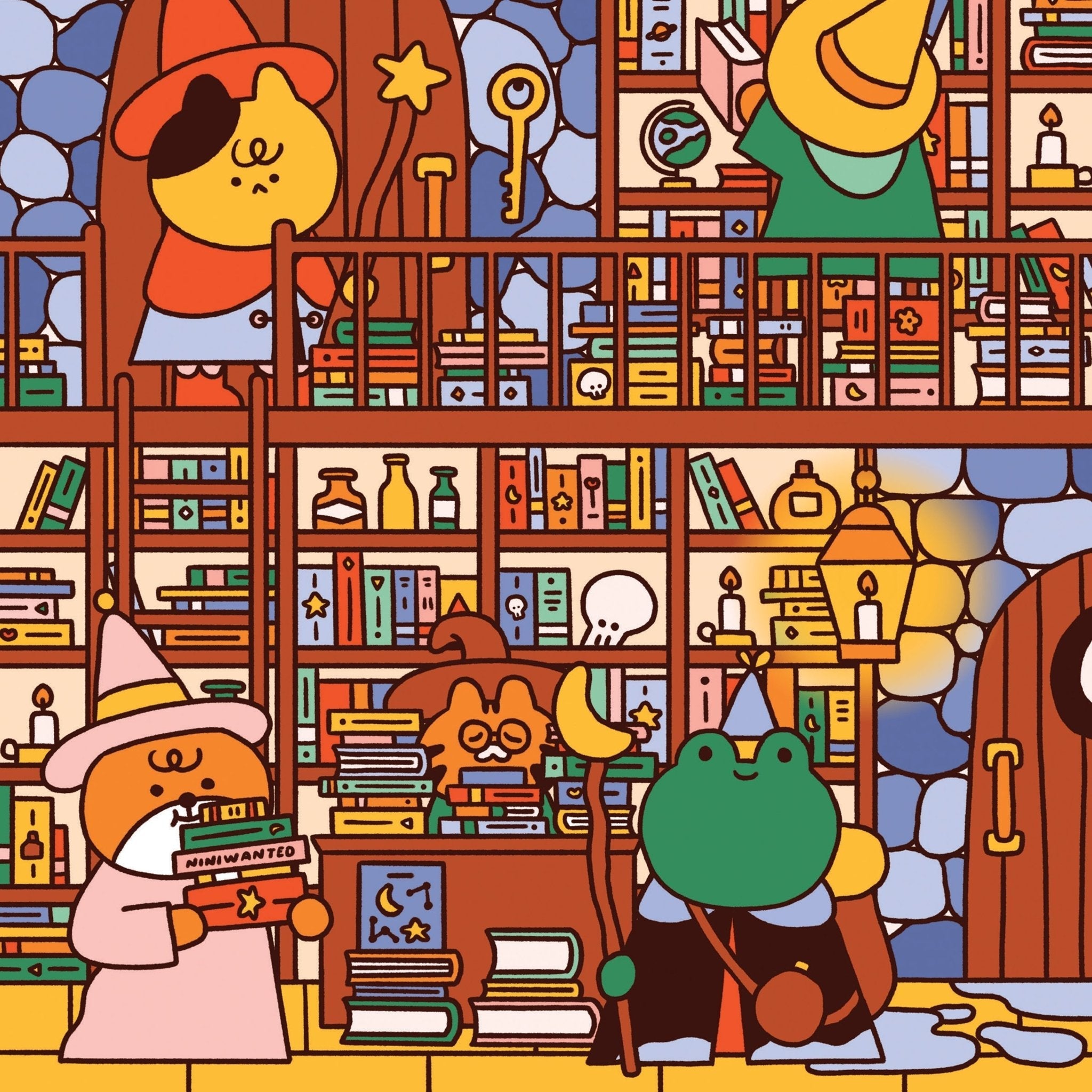 The Wizard's Library 500 Piece Family Puzzle by Galison