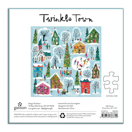 Twinkle Town 500 Piece Jigsaw Puzzle by Galison - 4