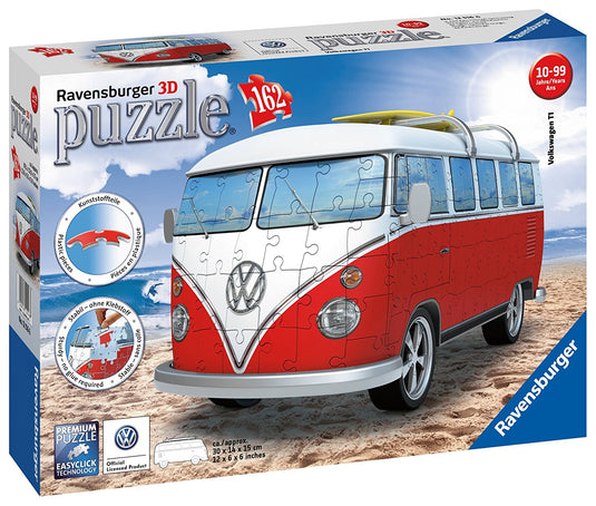 VW T1 Camper Van 162 Piece 3D Jigsaw Puzzle by Ravensburger - 1