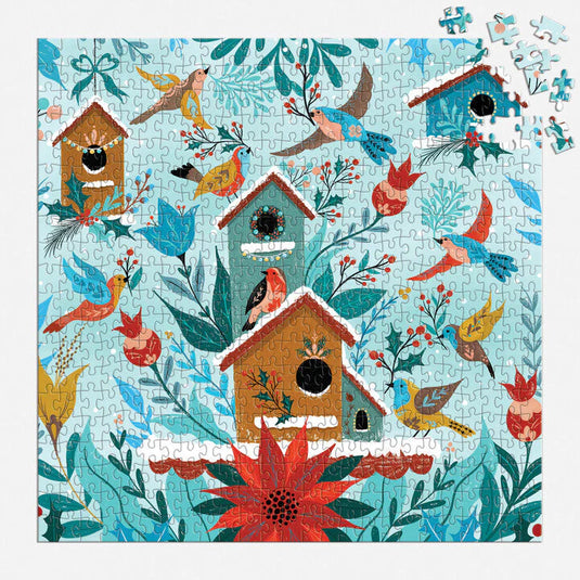 Winter Perch 500 Piece Jigsaw Puzzle by Galison