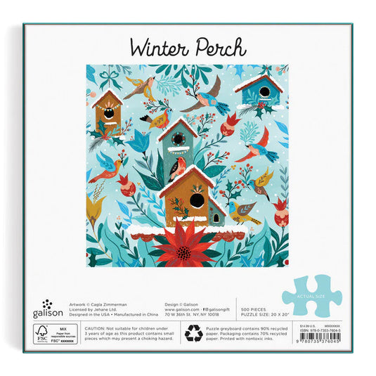 Winter Perch 500 Piece Jigsaw Puzzle by Galison