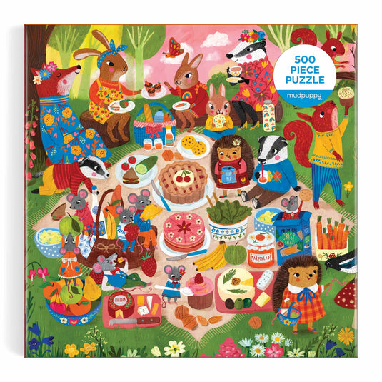 Woodland Picnic 500 Piece Family Puzzle by Galison - 2
