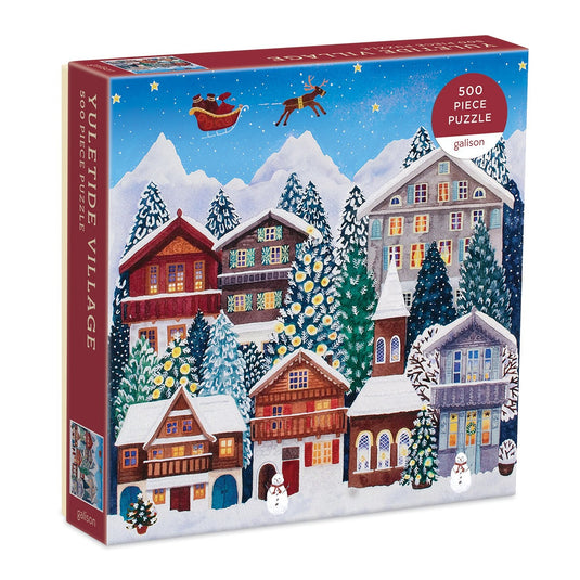 Yuletide Village 500 Piece Jigsaw Puzzle by Galison - 1